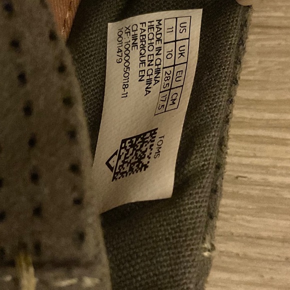 TOMS Kids Luca Shoes Olive Size 11 - Picture 7 of 10